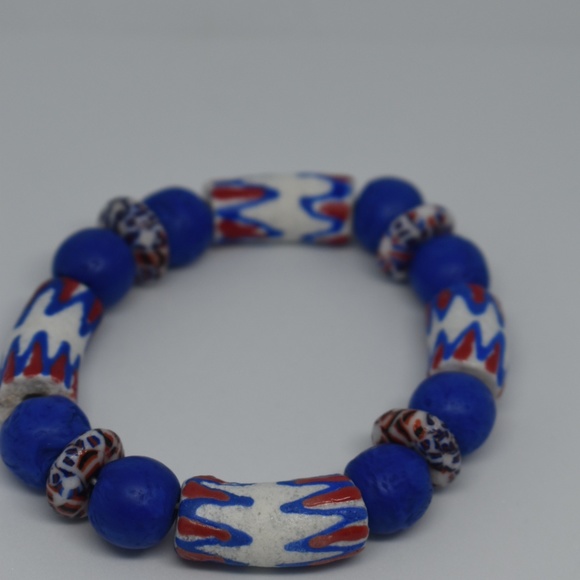 Set - African Slave Trade Glass Bead Bracelets - N - Picture 7 of 8